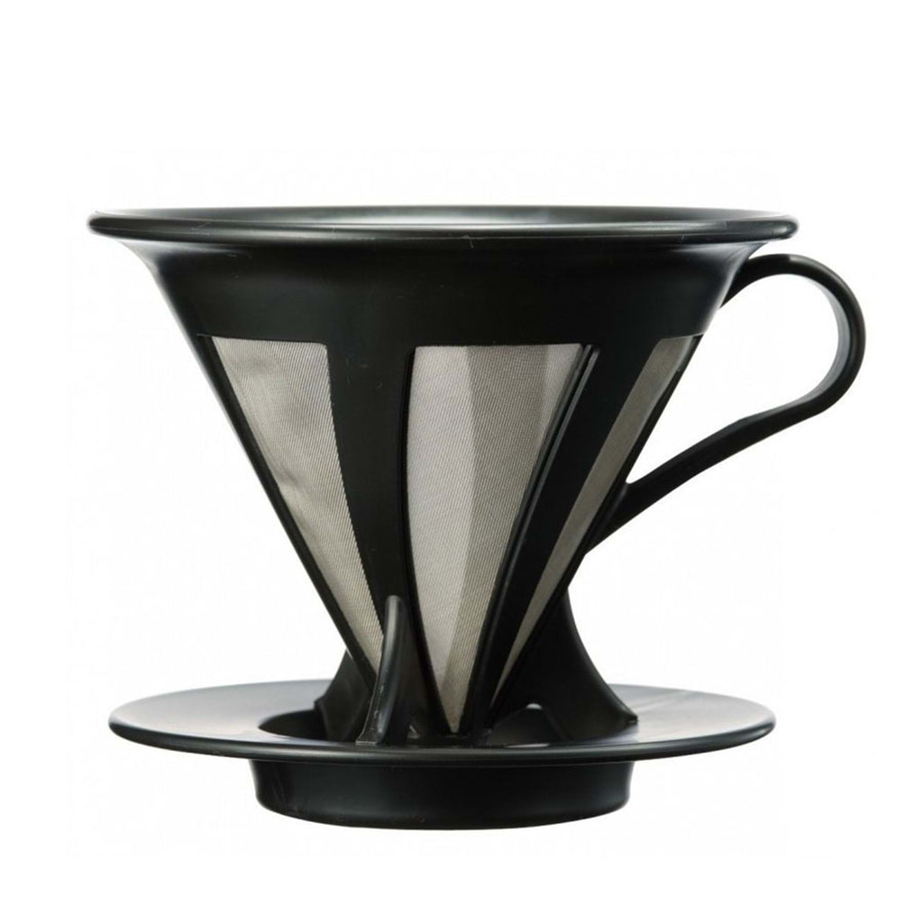 Hario 02 Kendinden Filtreli Dripper (Siyah)