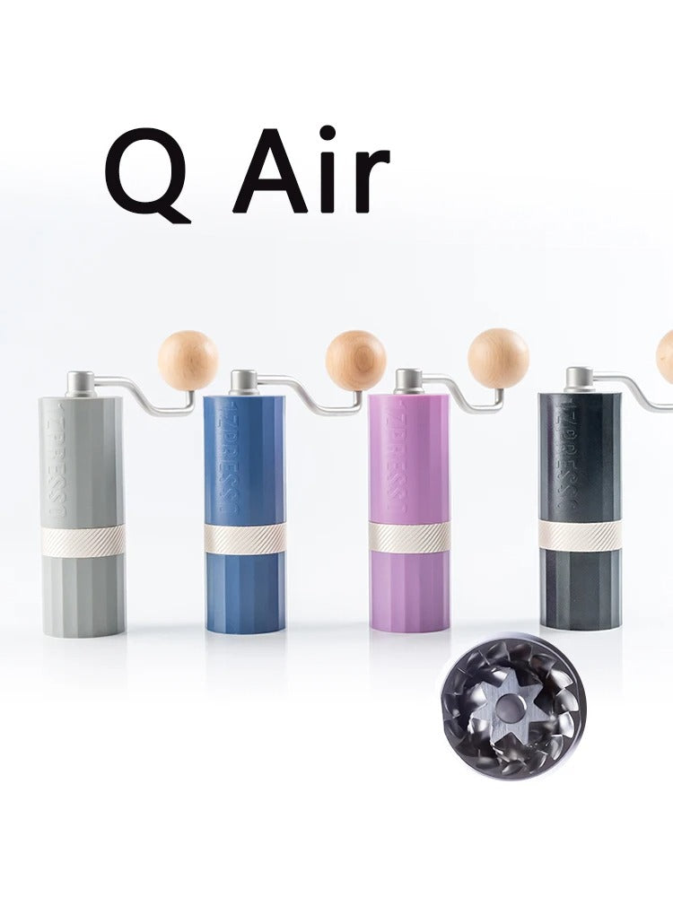 1Zpresso Q Air Kahve Değirmeni – Mor / Siyah / Mavi / Gri – Ayarlanabilir Öğütme, Taşınabilir