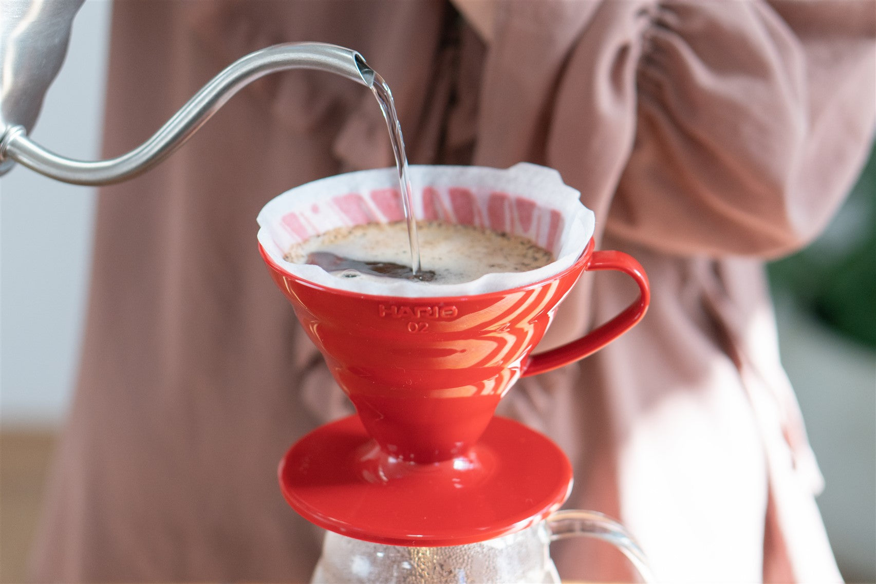 Hario V60 02 Dripper (Kırmızı Plastik)