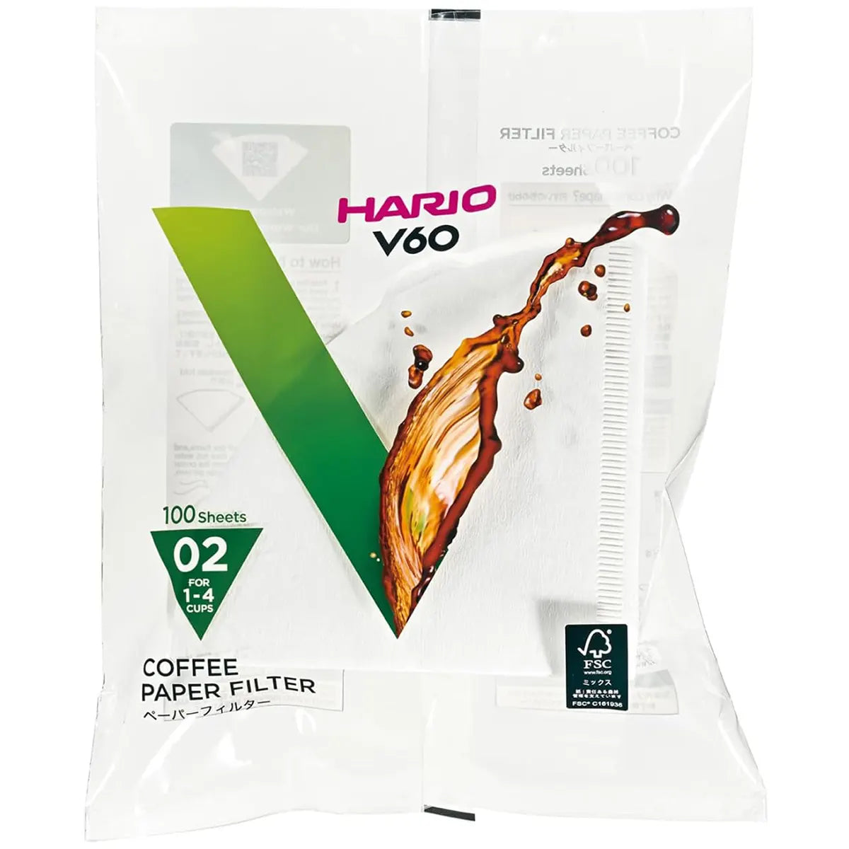 Hario V60 02 Dripper Filtresi (100 adet)